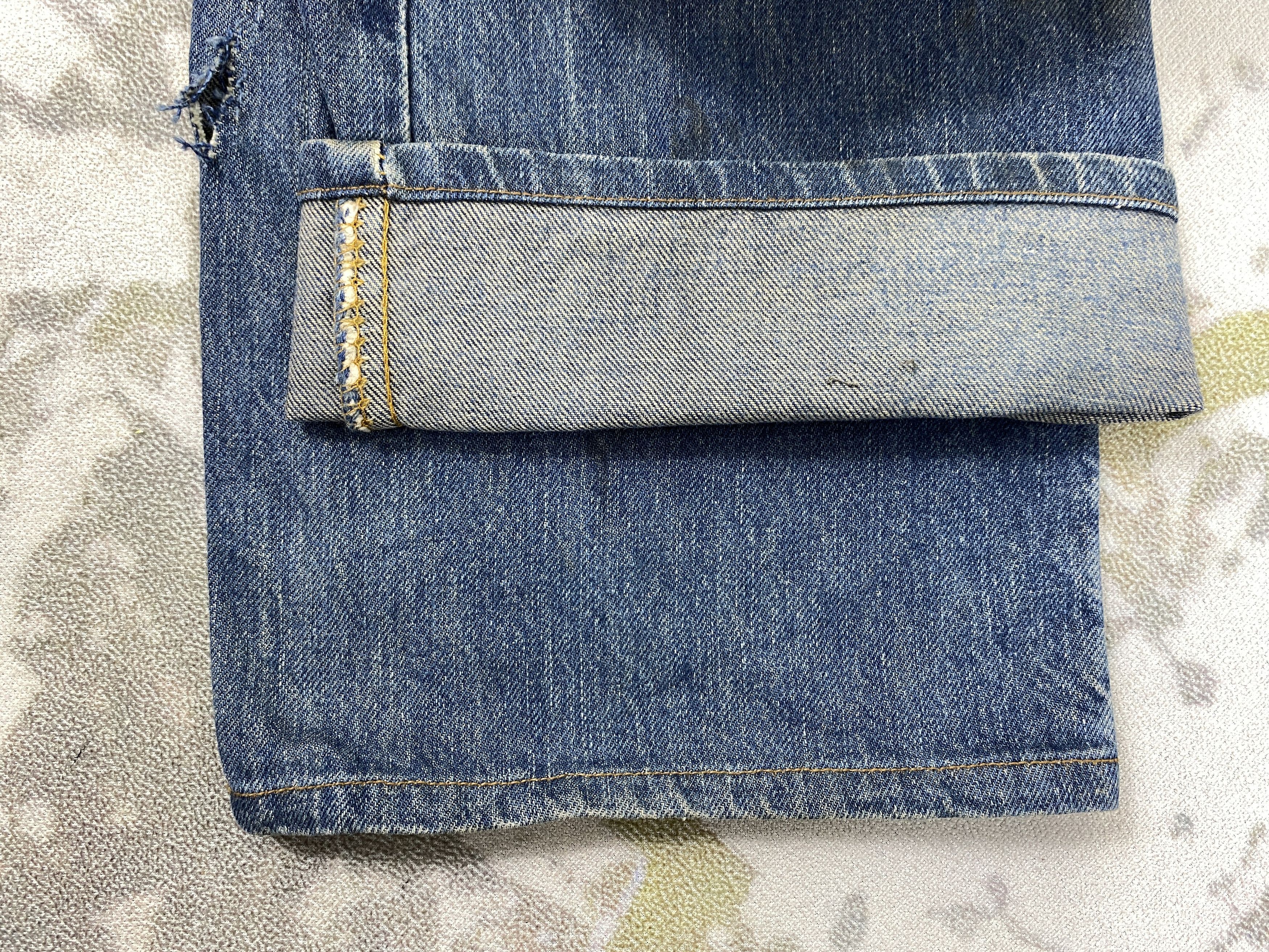 Levi's 90s Blue Vintage Levi's 504 USA 31x31.5 Denim -JN1086 Size US 31 - 18 Thumbnail