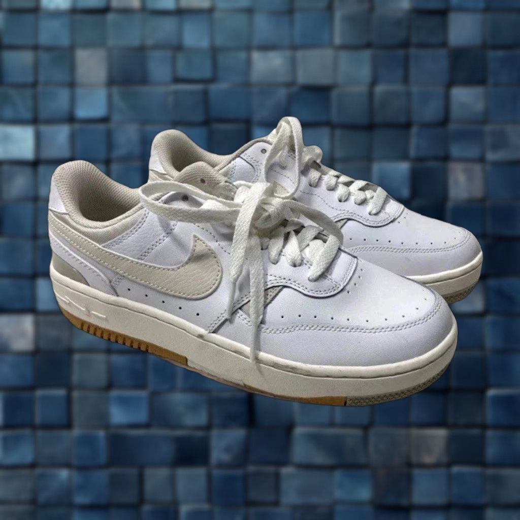 Nike Women's Nike Gamma Force All White Low Top Sneakers DX9176-100 Size 8 Shoes Casual Leather White Womens Nike Gamma Force Sneakers Size US 8 / IT 38 - 1 Thumbnail