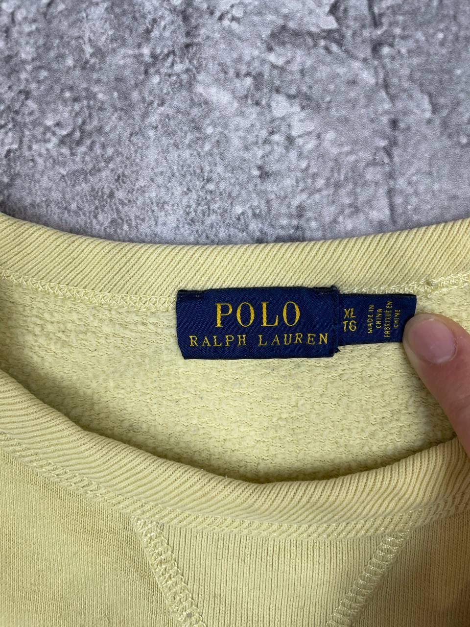 Polo Ralph Lauren Polo Ralph Lauren Men Vintage Sweatshirt Yellow Size XL Size US XL / EU 56 / 4 - 5 Thumbnail