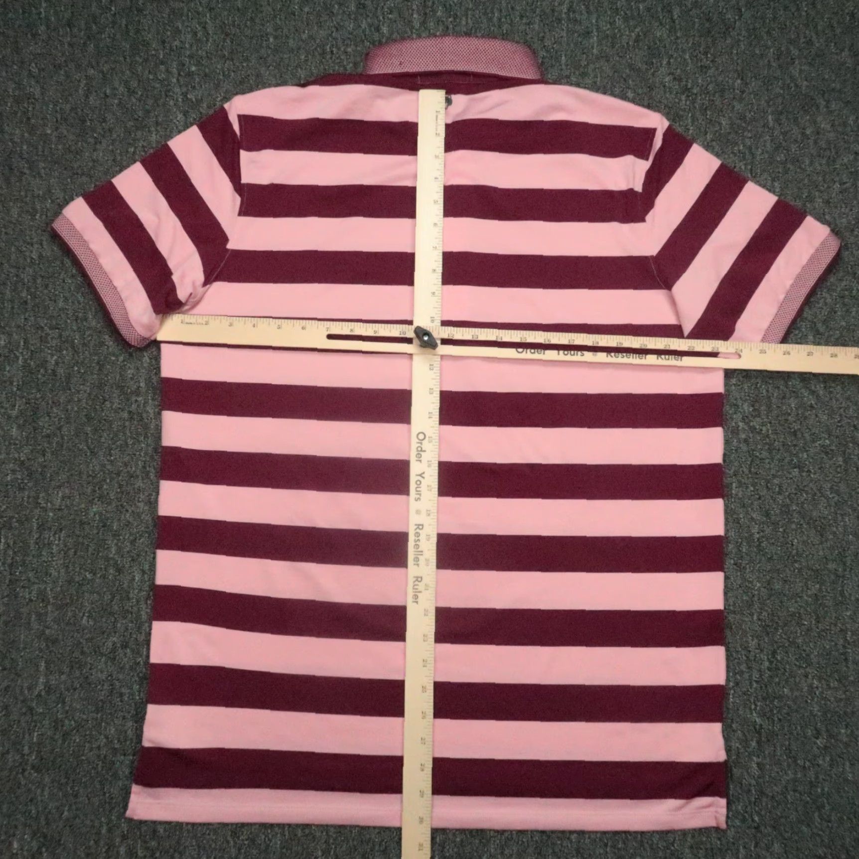 Vintage Greyson Performance Polo Shirt Mens Large Pink Red Striped Short Sleeve Golf Size US L / EU 52-54 / 3 - 5 Thumbnail