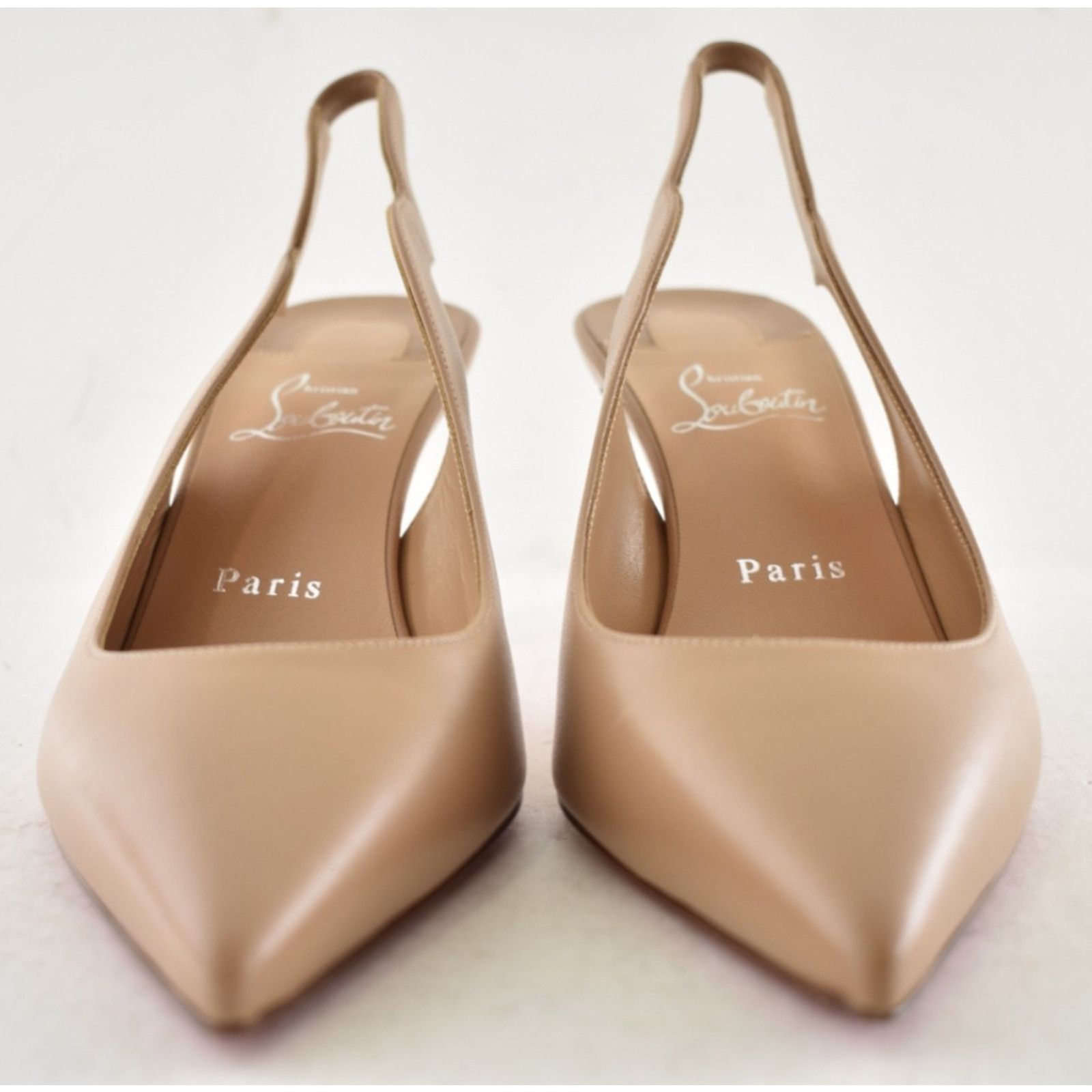 Christian Louboutin Christian Louboutin Hot Chick Sling 70 Nude Nappa Pump 37 Size US 7 / IT 37 - 6 Thumbnail