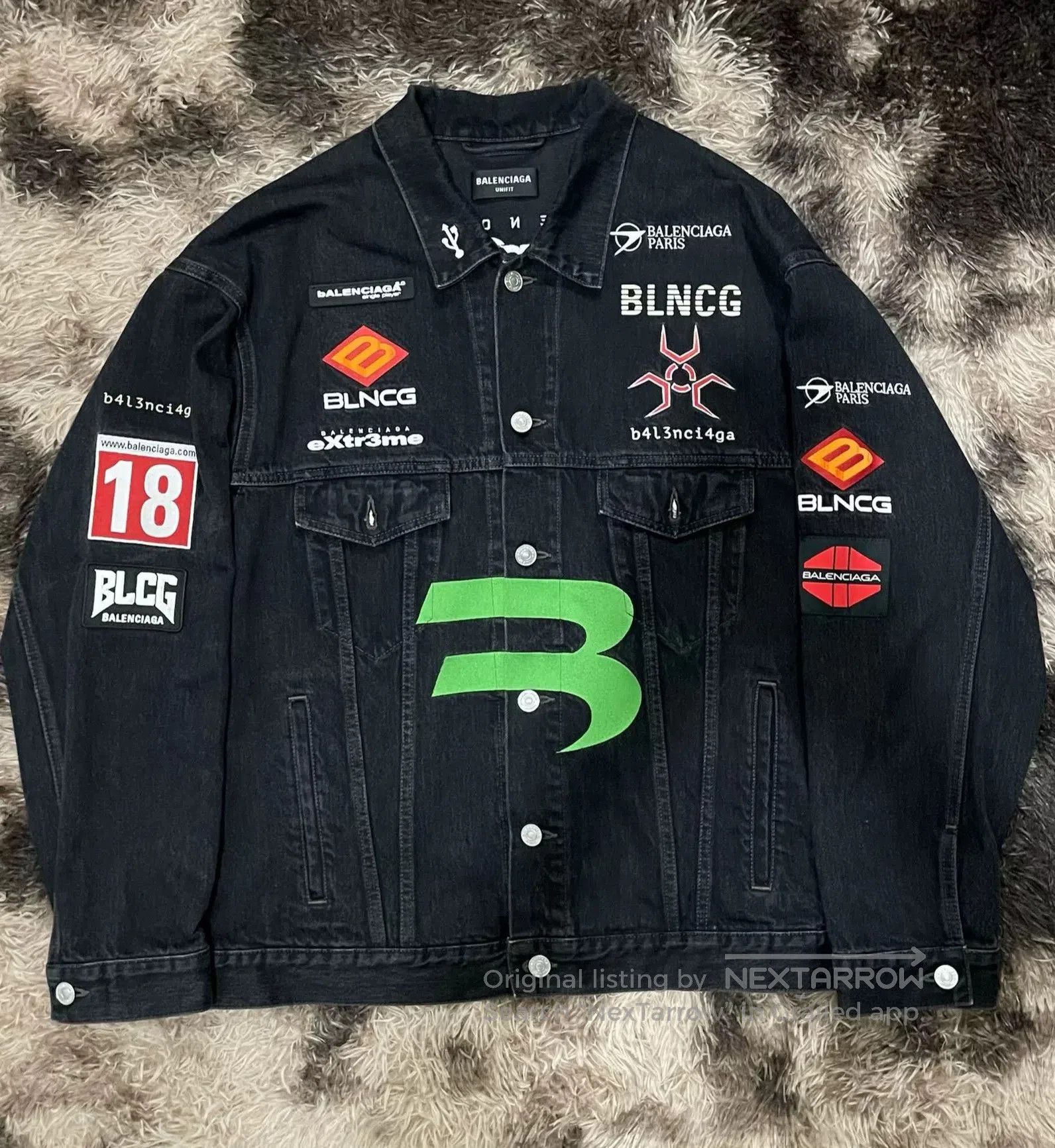 Balenciaga FW21 GAMER Denim Jacket.