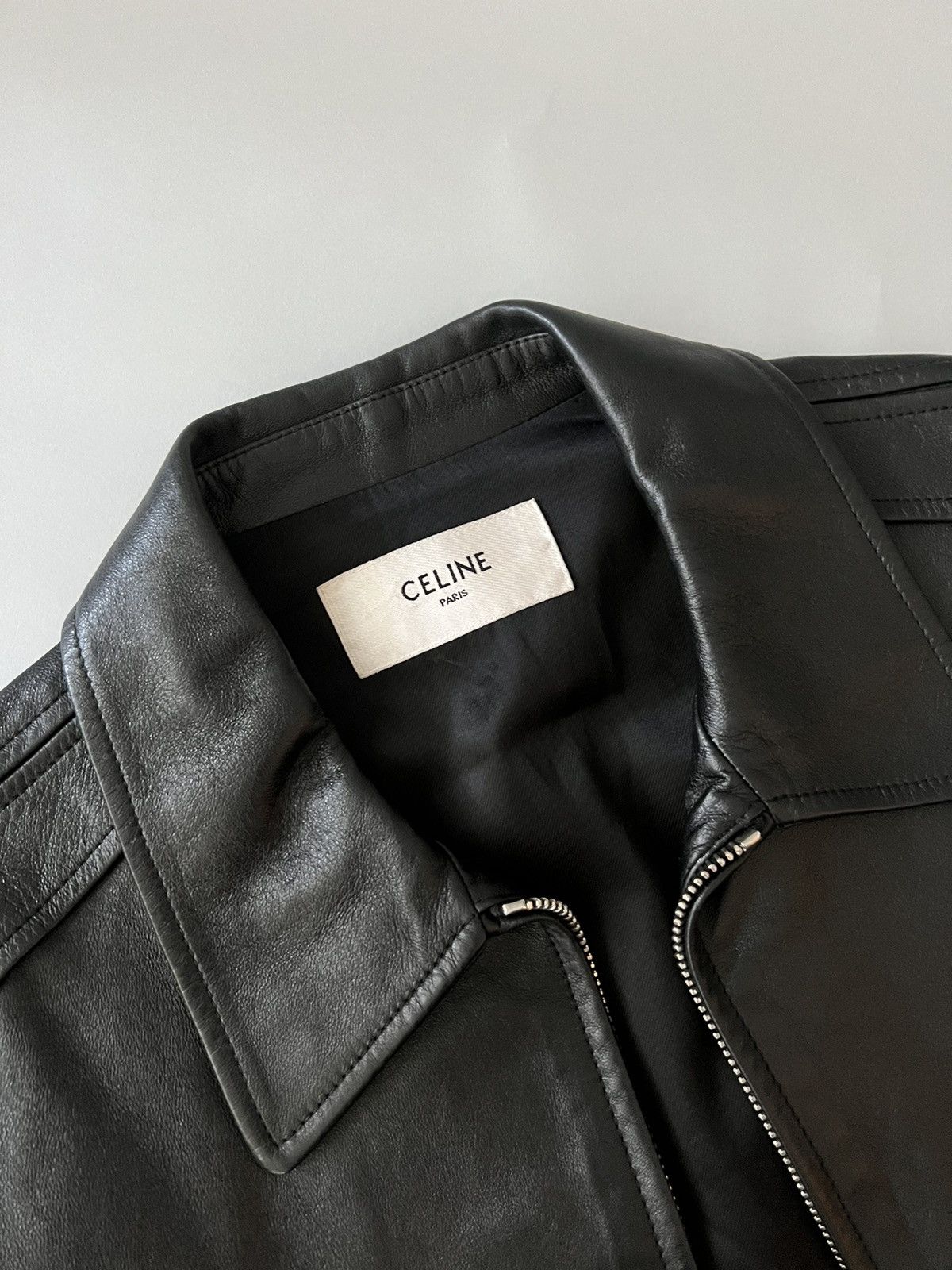 Celine $5.2k Celine Leather Blouson Jacket Size US M / EU 48-50 / 2 - 13 Thumbnail