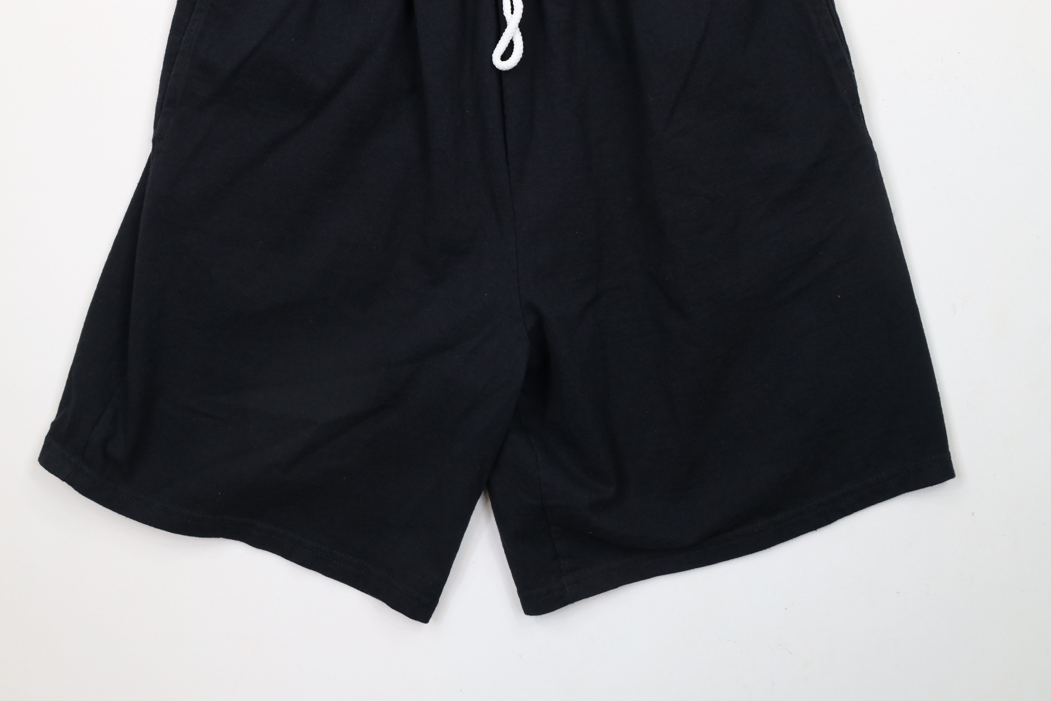 Vintage Vintage 90s Streetwear Blank Above Knee Shorts Black Cotton Size US 30 / EU 46 - 4 Thumbnail
