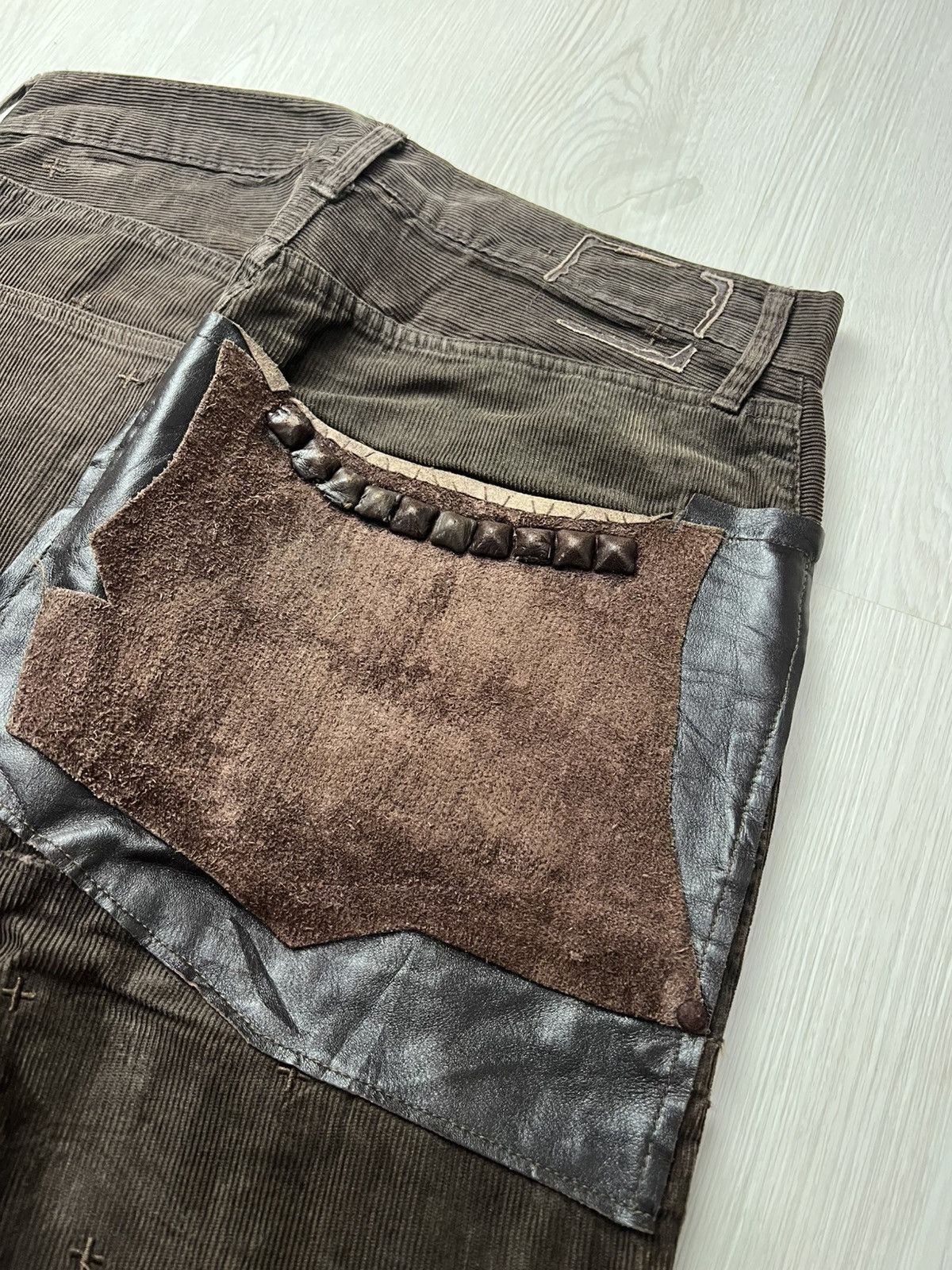 If Six Was Nine Nada Not Nada Rebirth To Tabura Rasa Leather Pocket Pants Size US 31 - 5 Thumbnail