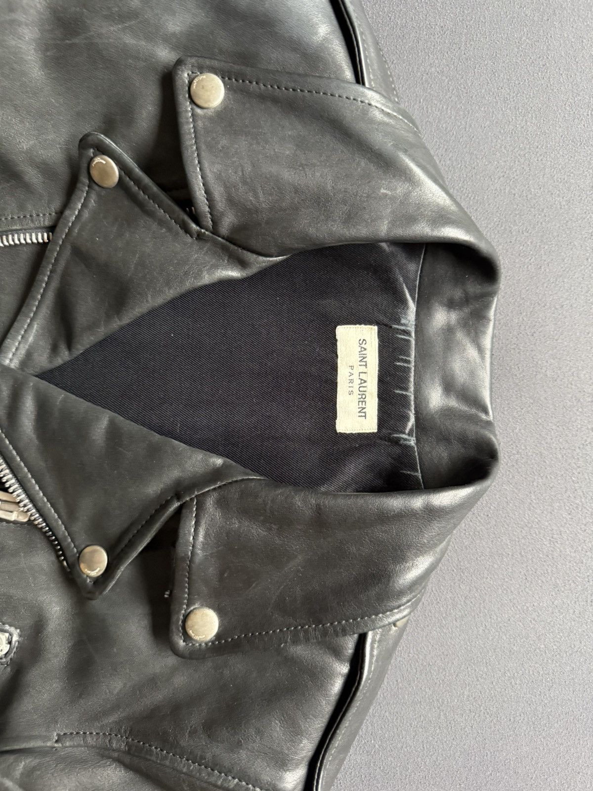 Saint Laurent Paris Hedi Slimane - Saint Laurent Paris - 2013 - L17 Biker Jacket Size US S / EU 44-46 / 1 - 4 Thumbnail