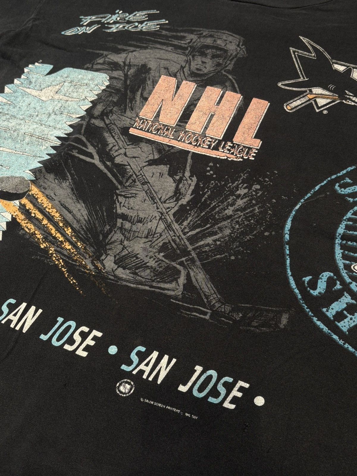 Other Vintage 1991 NHL San Jose Sharks Double-Sided Tee Size US M / EU 48-50 / 2 - 3 Thumbnail