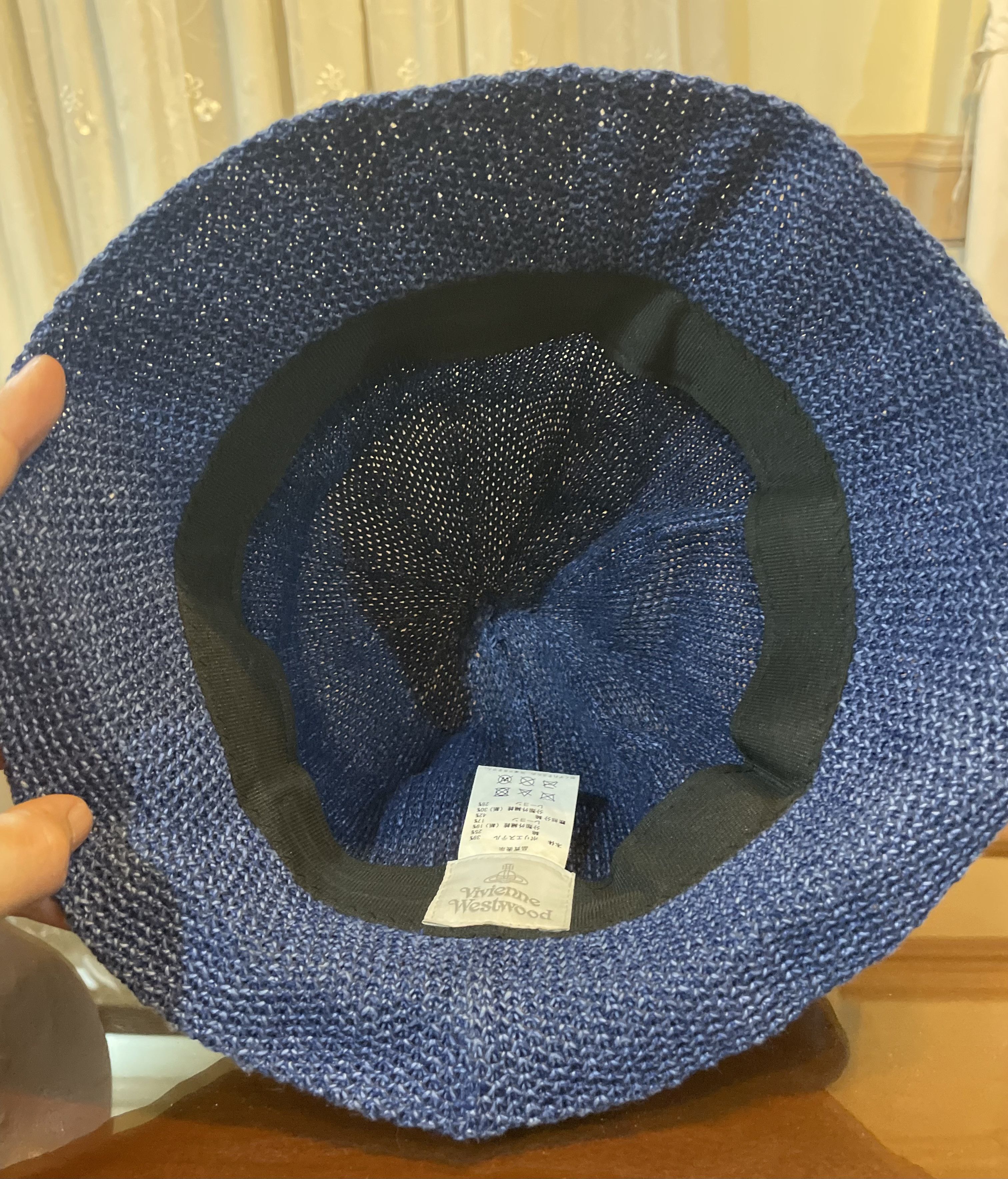 Vivienne Westwood Woven Orb Summer Hat - Blue Size ONE SIZE - 11 Thumbnail