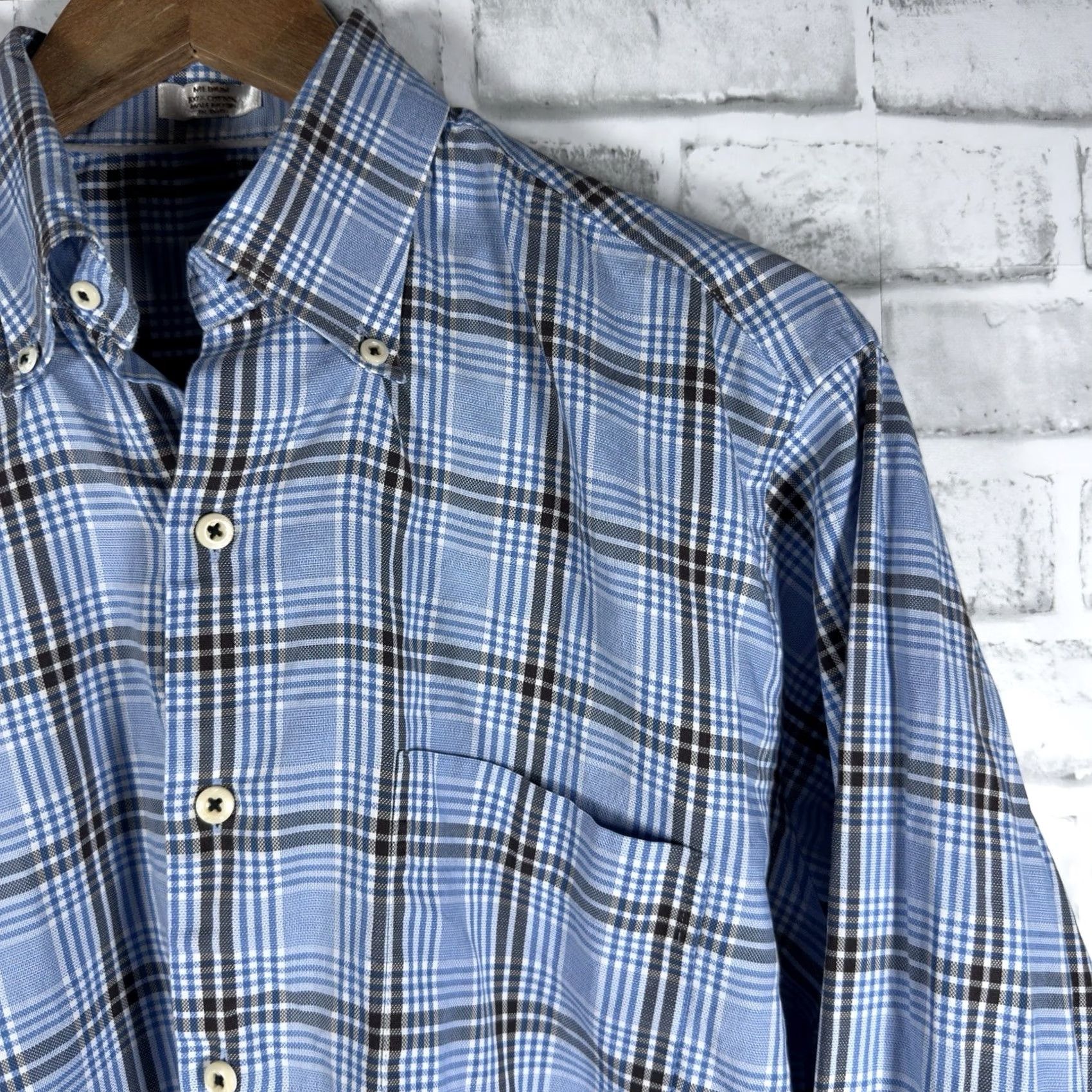 Peter Millar Peter Millar Blue Plaid Long Sleeve Button Down Shirt Mens M Size US M / EU 48-50 / 2 - 2 Thumbnail