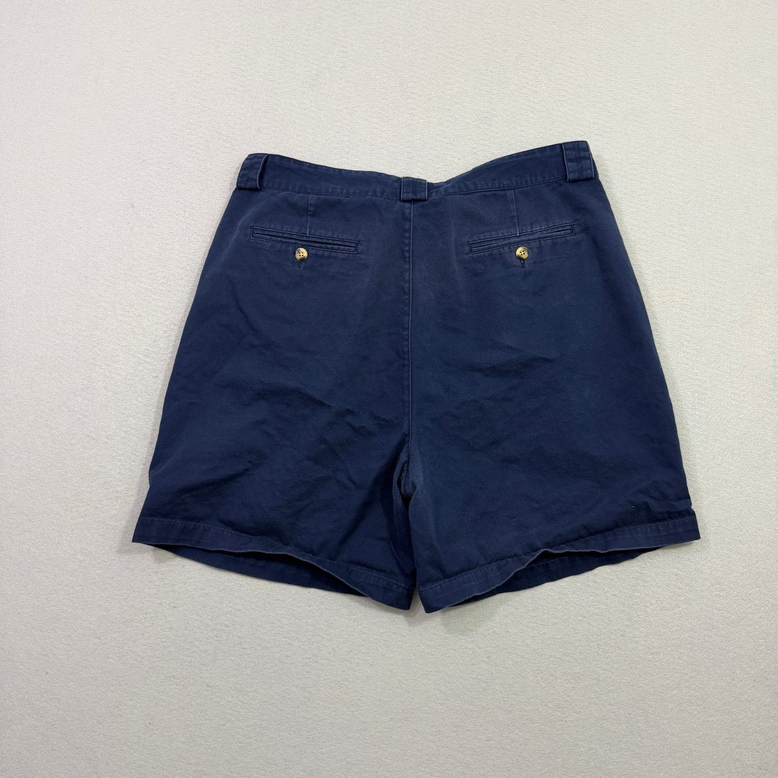 Tommy Hilfiger Vintage Tommy Hilfiger Pleated Chino Shorts 38 Blue 7 Inseam Size US 38 / EU 54 - 5 Thumbnail