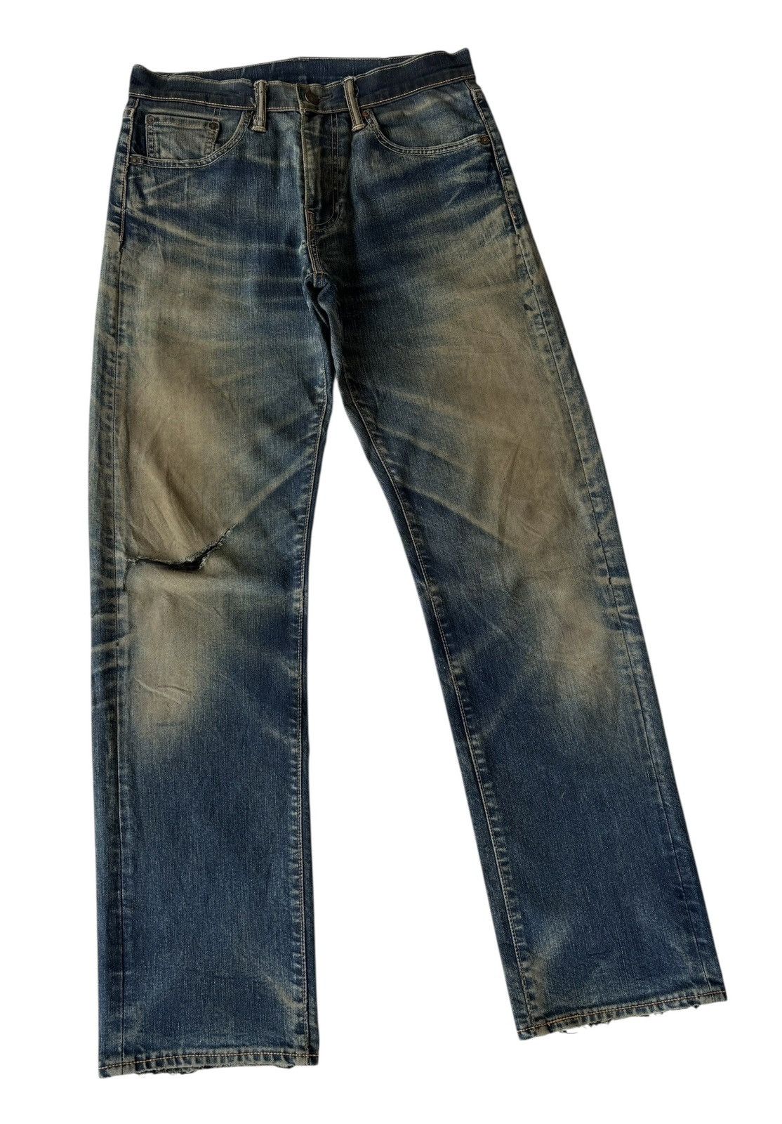 If Six Was Nine Vintage Levis 505 Mud Wash Rusty Jeans Distressed Denim Size US 31 - 3 Thumbnail