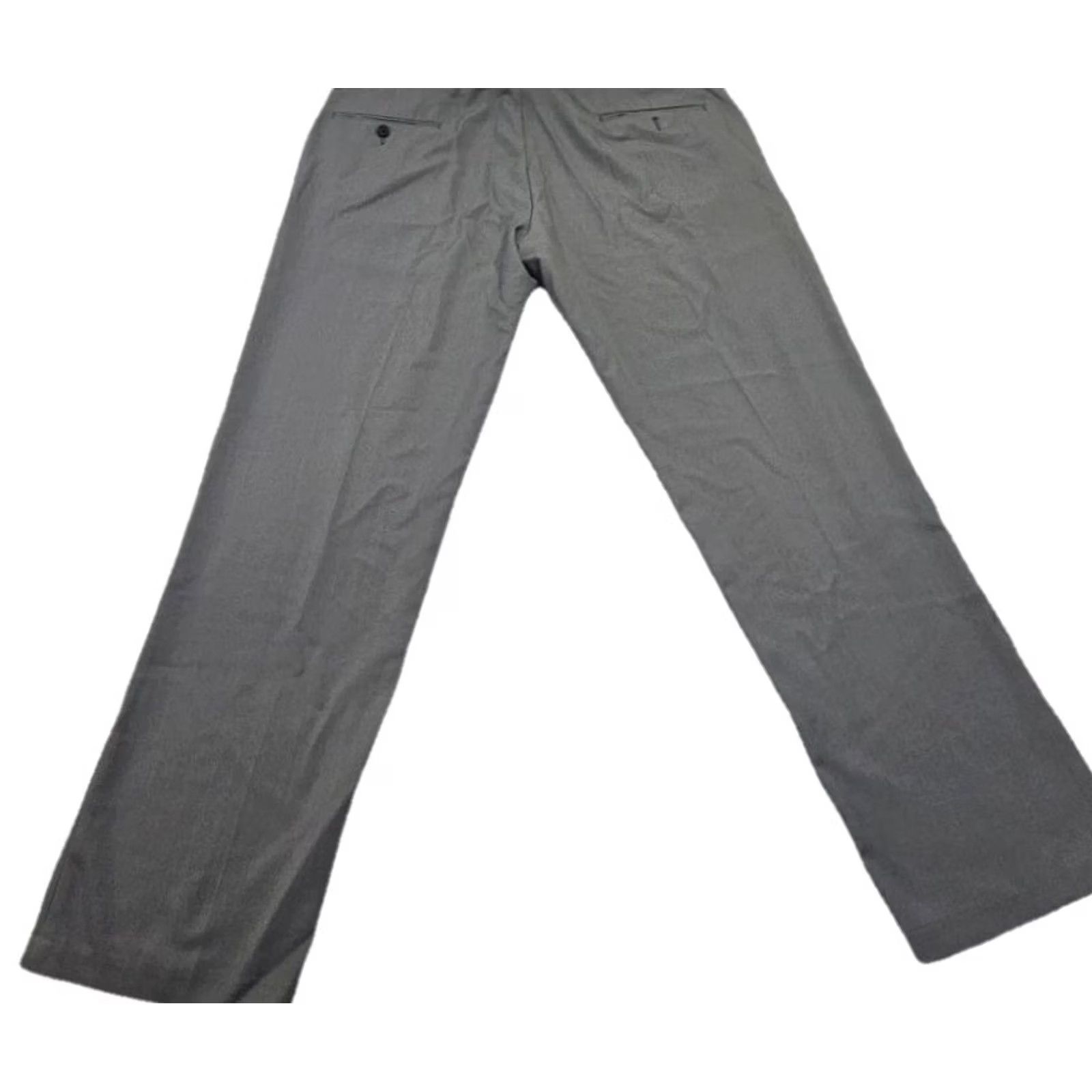 Haggar HAGGAR Men’s Straight Fit Premium Gray Dress Pant 40 X 30 Flat Front Hook & Eye Zip Classic Pockets Straight Leg Black/Gray Dress Pants Mens Size US 40 / EU 56 - 6 Thumbnail
