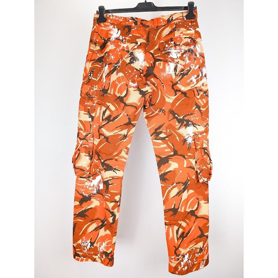 Martine Rose o1rshd1 Printed Cotton Twill Cargo Trousers in Orange Size US 32 / EU 48 - 13 Thumbnail