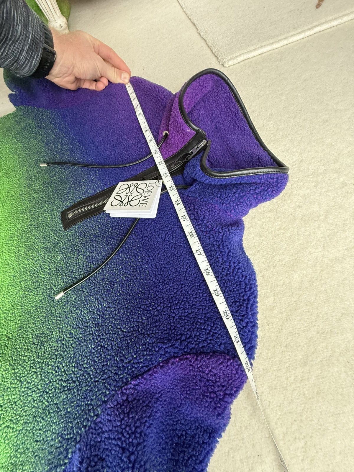 Loewe $2.5k 🤑 Loewe gradient Rainbow fleece leather detail jacket Size US L / EU 52-54 / 3 - 9 Thumbnail