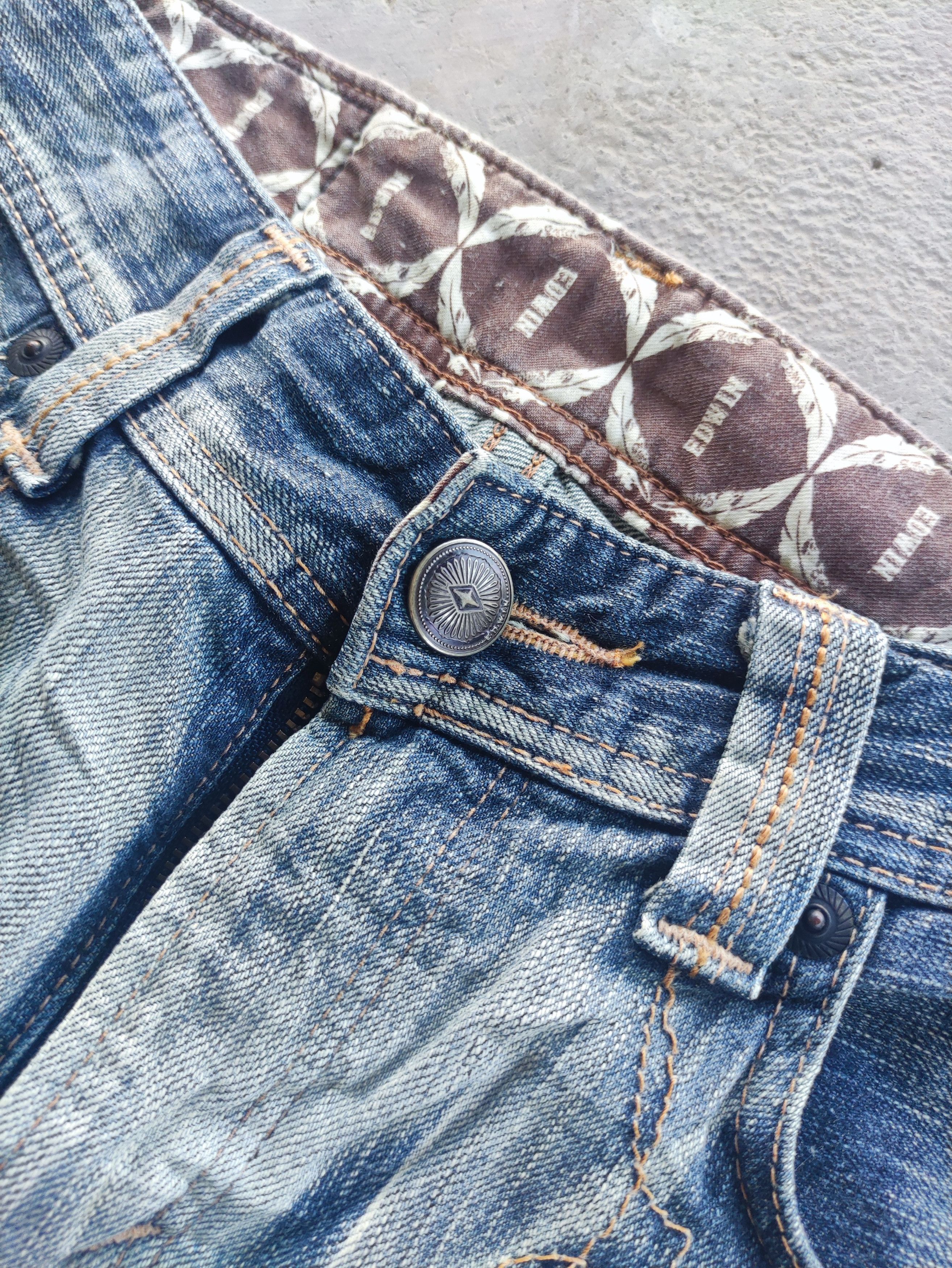 Edwin Vintage Edwin Flare Denim Distress Faded Denim Size US 32 / EU 48 - 5 Thumbnail