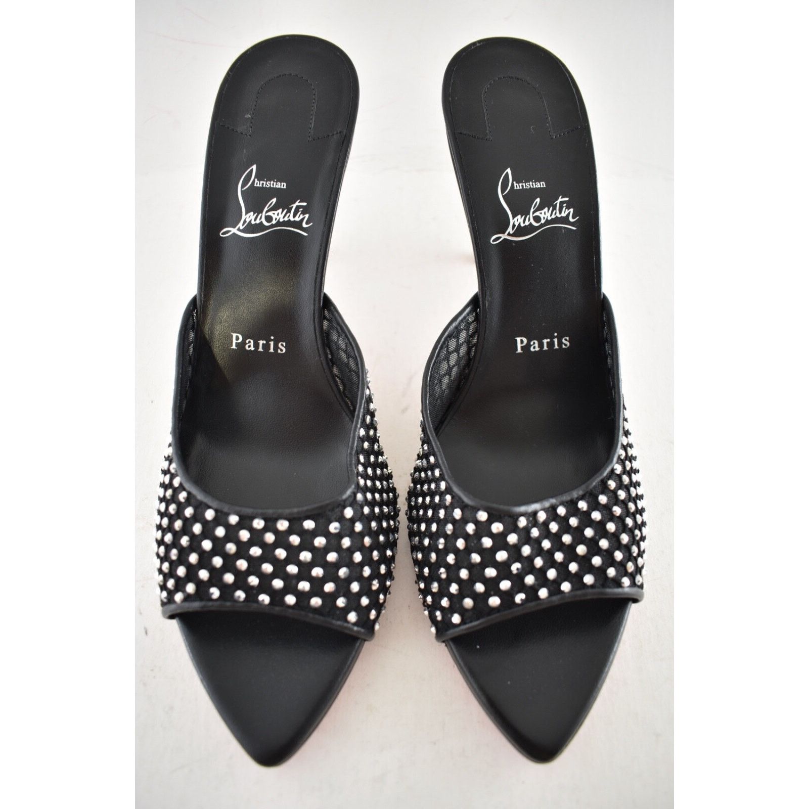 Christian Louboutin Christian Louboutin Apostropha Mule Mesh Strass 80 Pump 38 Size US 8 / IT 38 - 8 Thumbnail