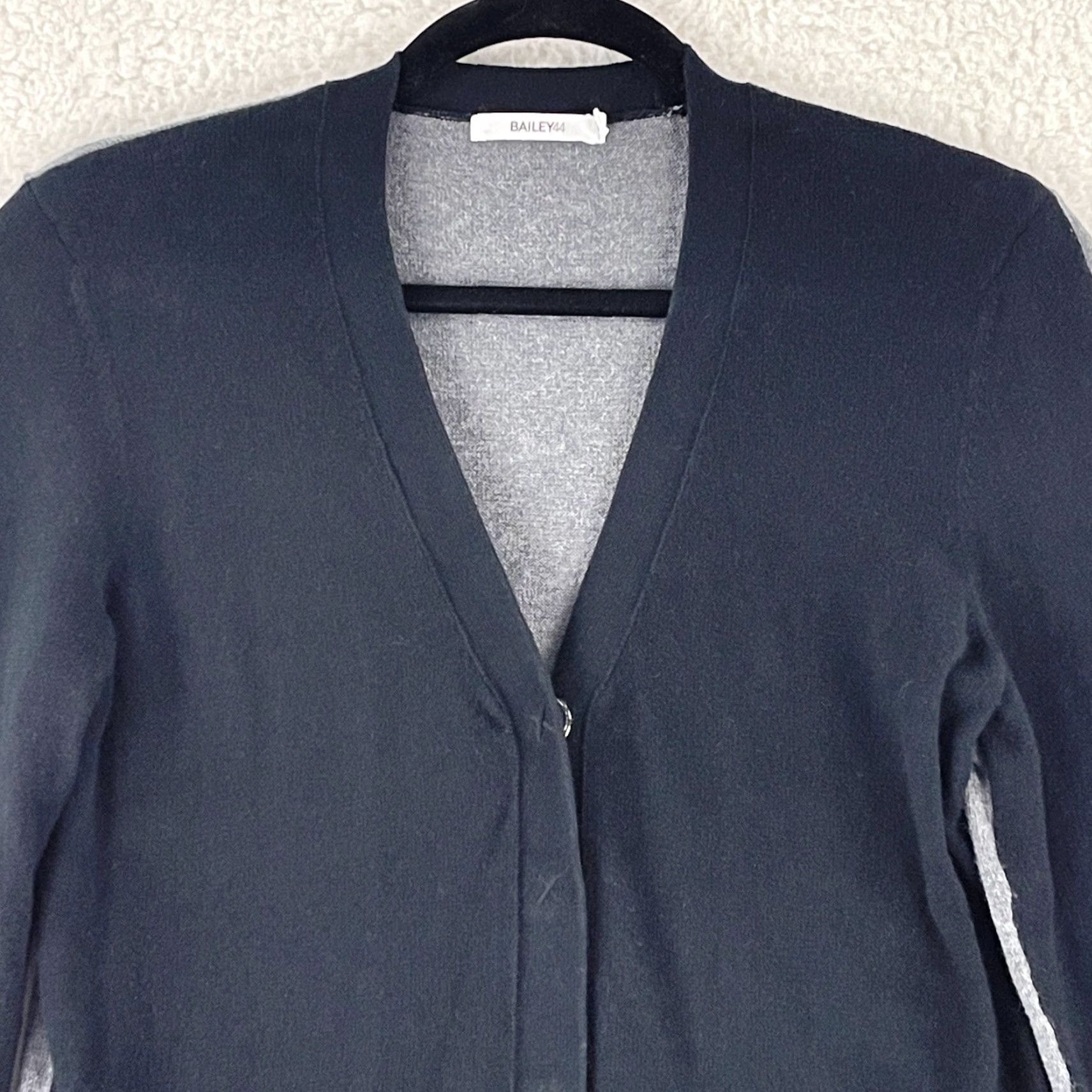 Bailey 44 Bailey 44 Cardigan Sweater Womens Small Black Snap Button Long Sleeve V-Neck Casual Shirt Size S / US 4 / IT 40 - 3 Thumbnail