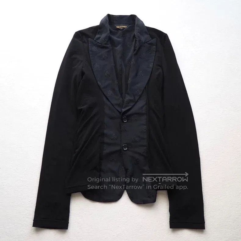 Comme Des Garcons Lace Embroidery Patchwork Pleated Jacket
