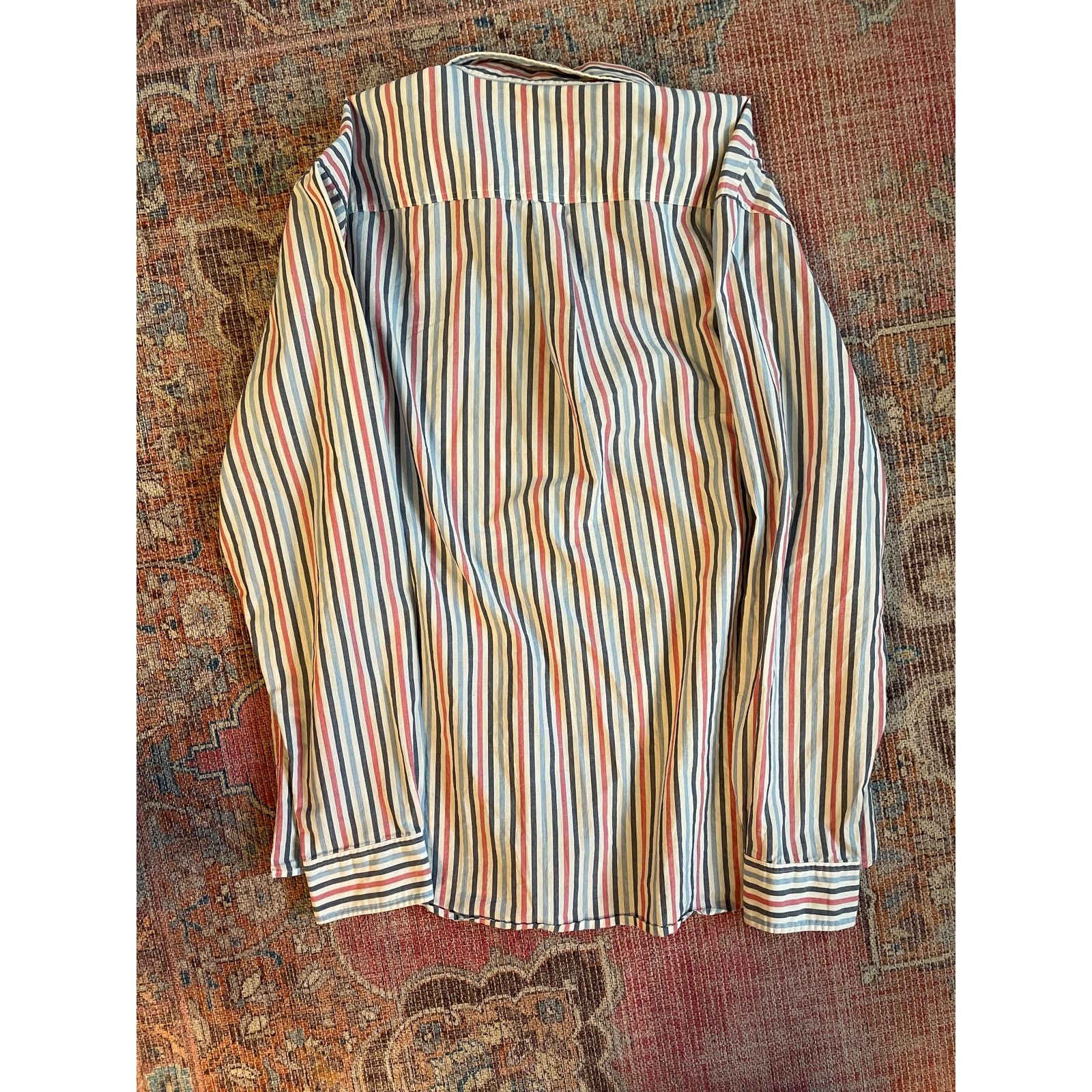 johnnie-O Johnnie-O Hangin Out Men's Multi Striped Long Sleeve Size XL Size US XL / EU 56 / 4 - 5 Thumbnail