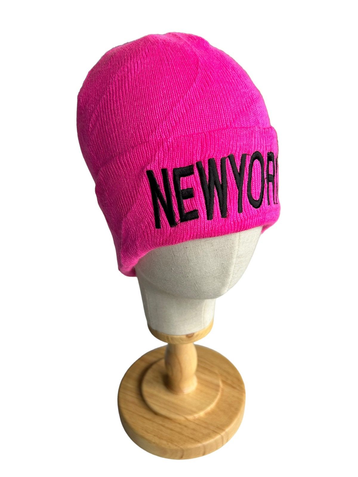 Vintage New york Pink Beanie Hats Size ONE SIZE - 2 Thumbnail