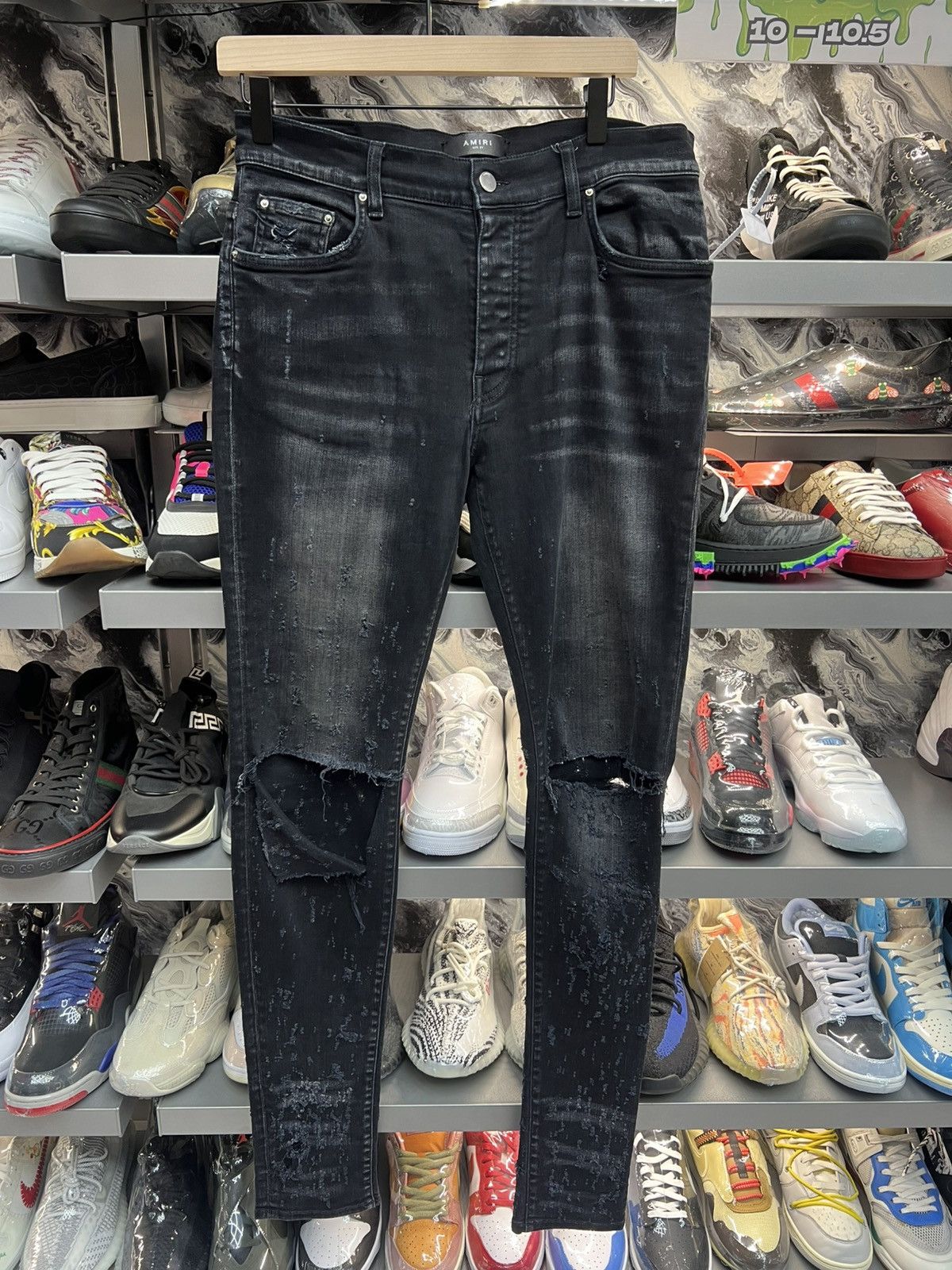Amiri Amiri MX1 distressed Black Jeans Size US 32 / EU 48 - 1 Thumbnail