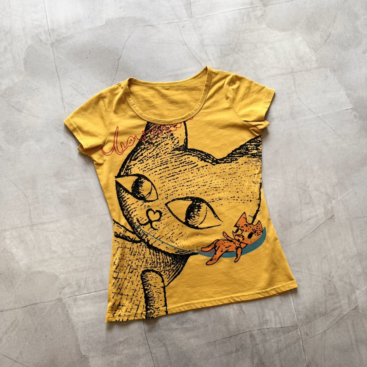 Hysteric Glamour Cute Chill Cat Y2K Hysteric Glamour Vibe T Shirt Cop Copine Size L / US 10 / IT 46 - 1 Thumbnail