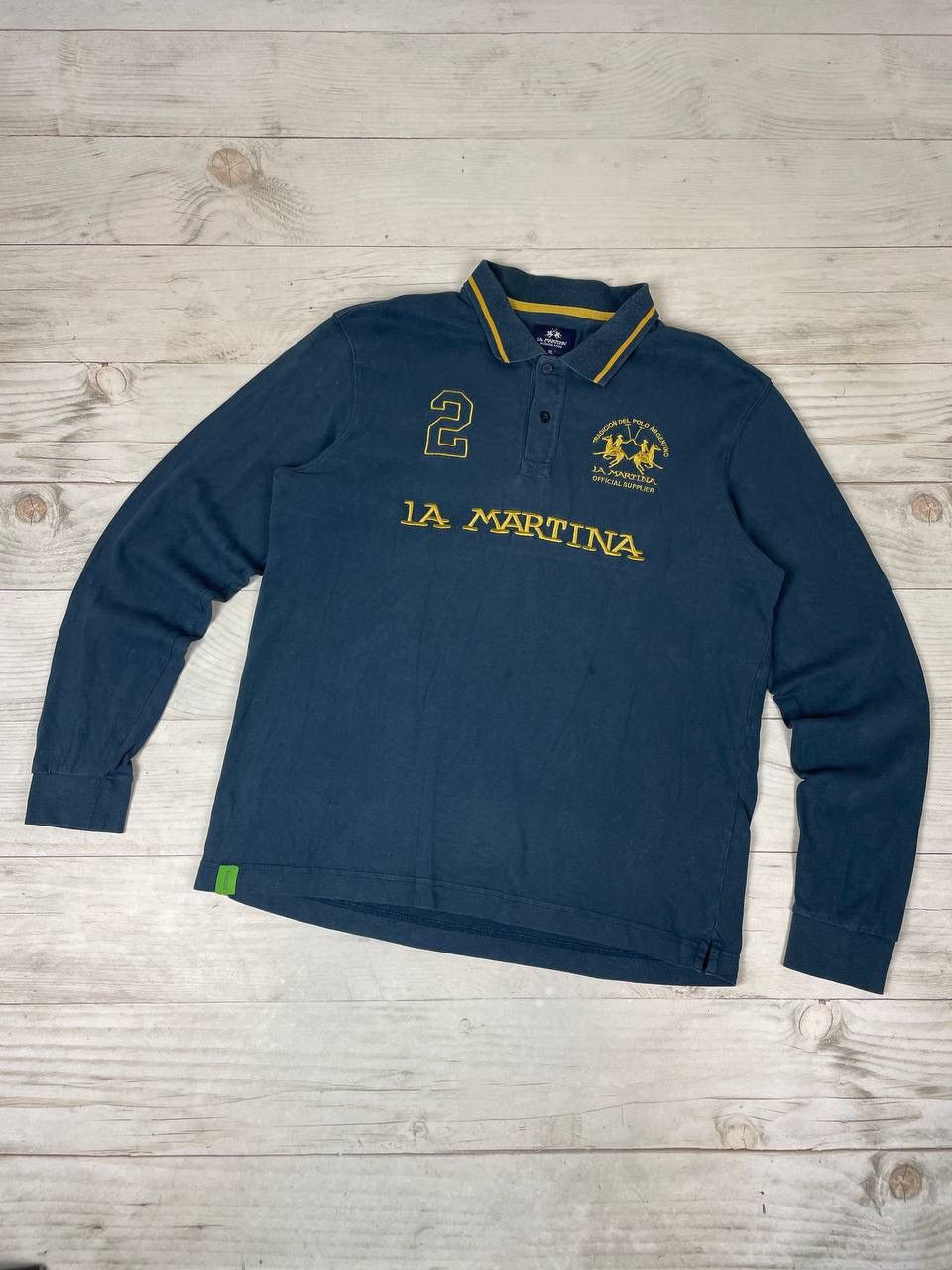 La Martina Vintage La Martina Polo Long Sleeve Shirt Big Logo Size US XL / EU 56 / 4 - 1 Thumbnail