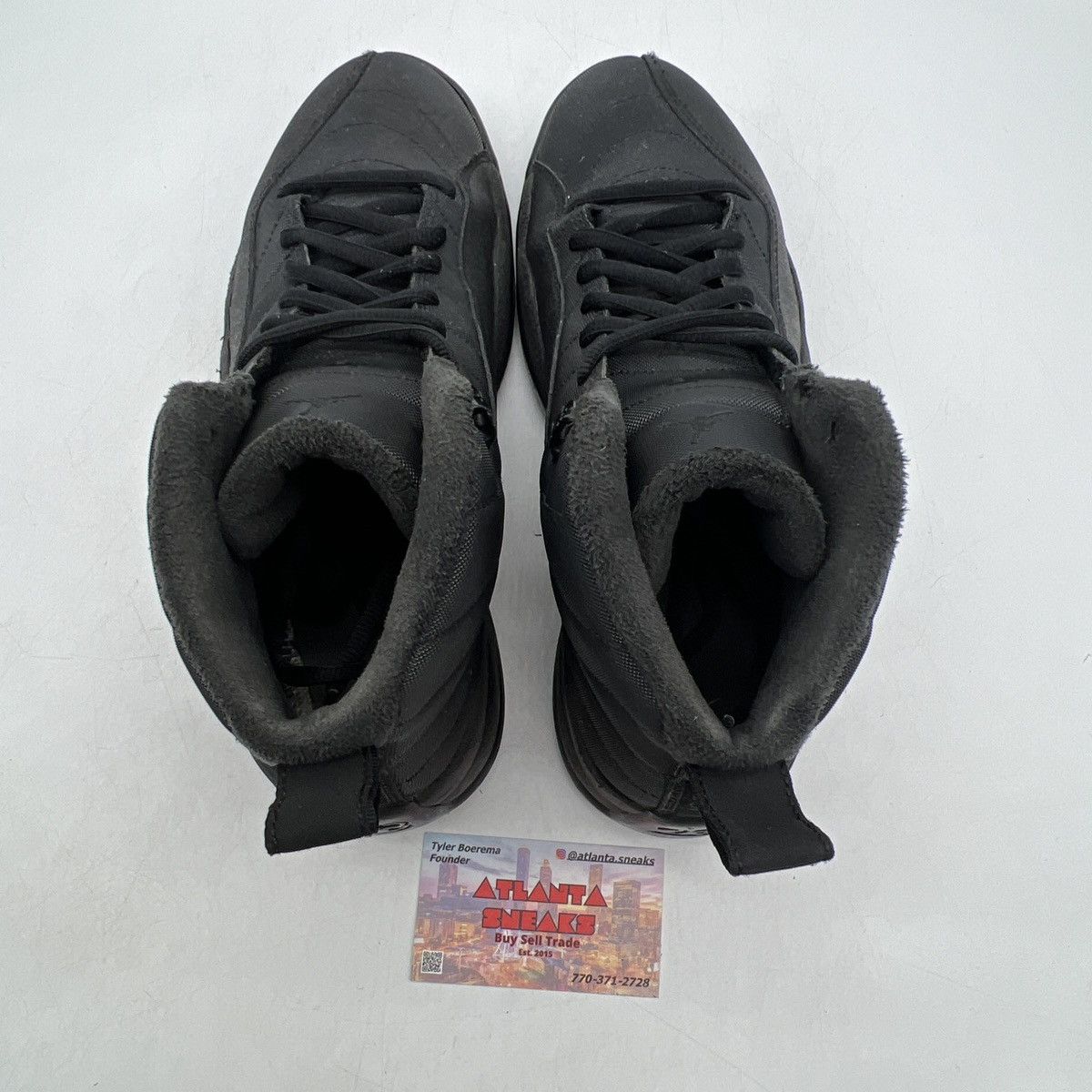 Jordan Brand Air Jordan 12 winterized triple black Size US 9.5 / EU 42-43 - 6 Thumbnail