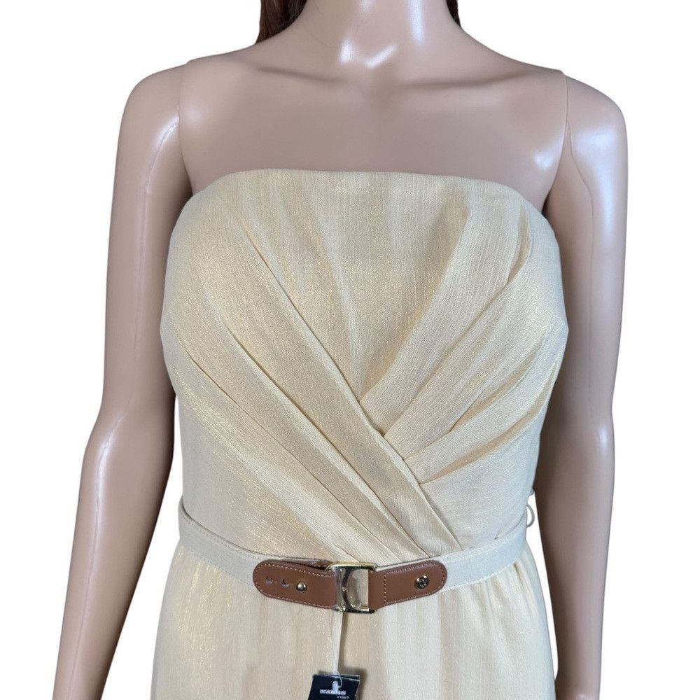 Ralph Lauren NWT New RALPH LAUREN Gold Shimmer Strapless Maxi Dress Gown Size L / US 10 / IT 46 - 9 Thumbnail