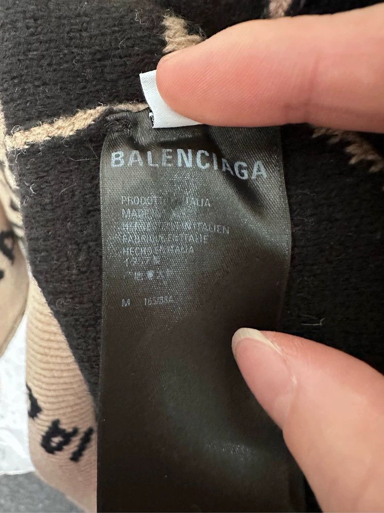 Balenciaga Balenciaga Brown barrage full printed logo sweater Size US S / EU 44-46 / 1 - 5 Thumbnail