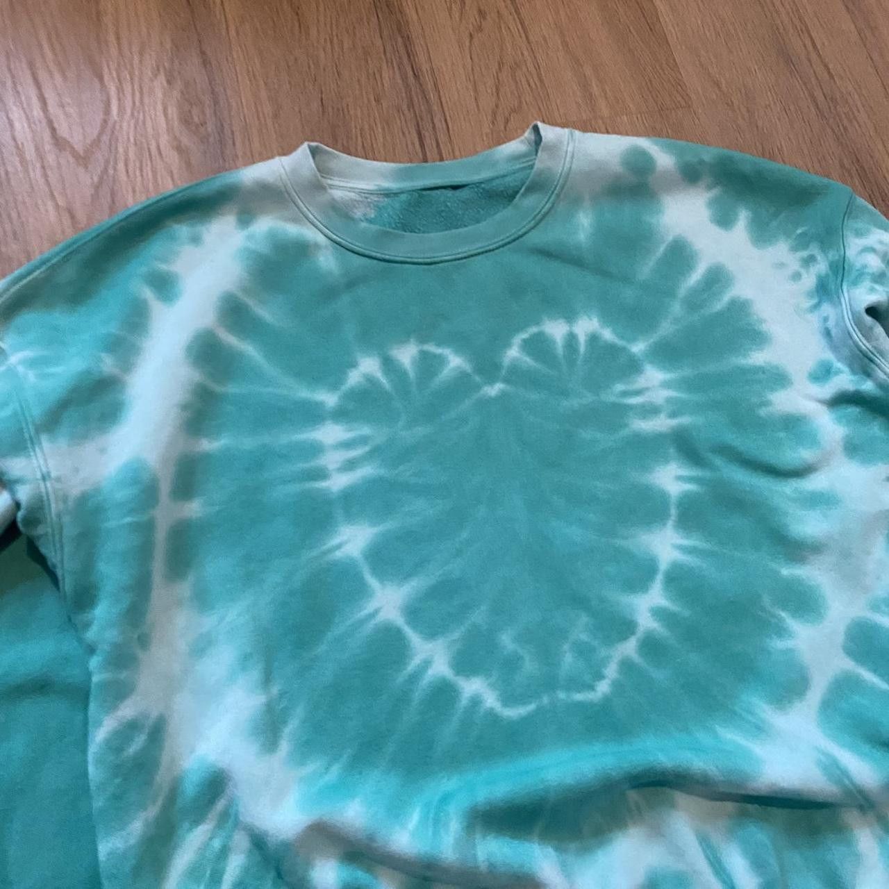 Other Green and white tie-dye sweatshirt #tiedye Boxy 90s Size US S / EU 44-46 / 1 - 2 Thumbnail