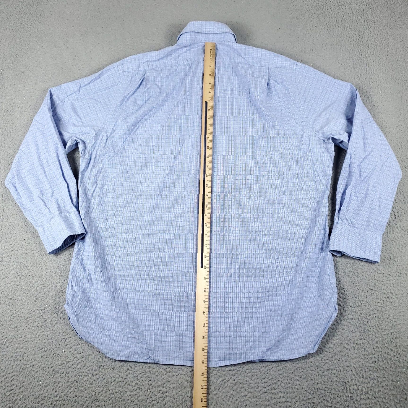 Ralph Lauren Ralph Lauren Dress Shirt Mens 17 Blue Plaid Long Sleeve Button-Down Casual Workwear Size 46R - 5 Thumbnail