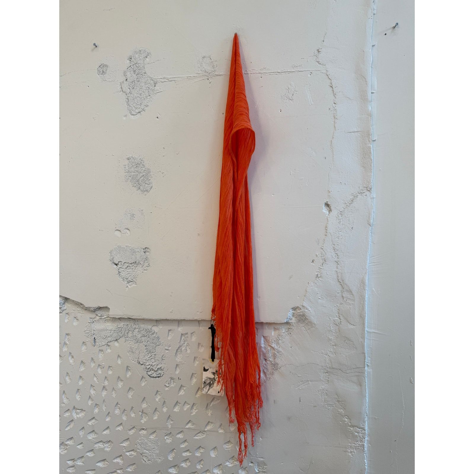 Greg Lauren Greg Lauren SAMPLE Orange Cotton Fringe Scarf Size ONE SIZE - 1 Thumbnail