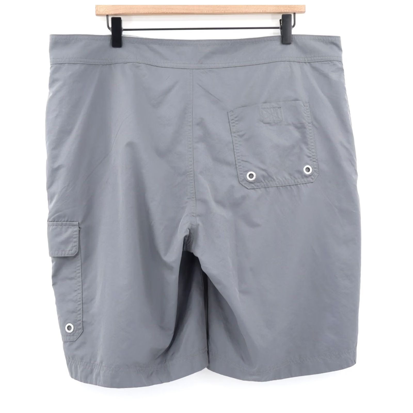 Robert Graham Robert Graham Men's Bottom XL Board Shorts Swim Trunks Grey Nylon Polyester Solid Pockets Drawstring Lined 9.5" Inseam Size US 36 / EU 52 - 2 Thumbnail