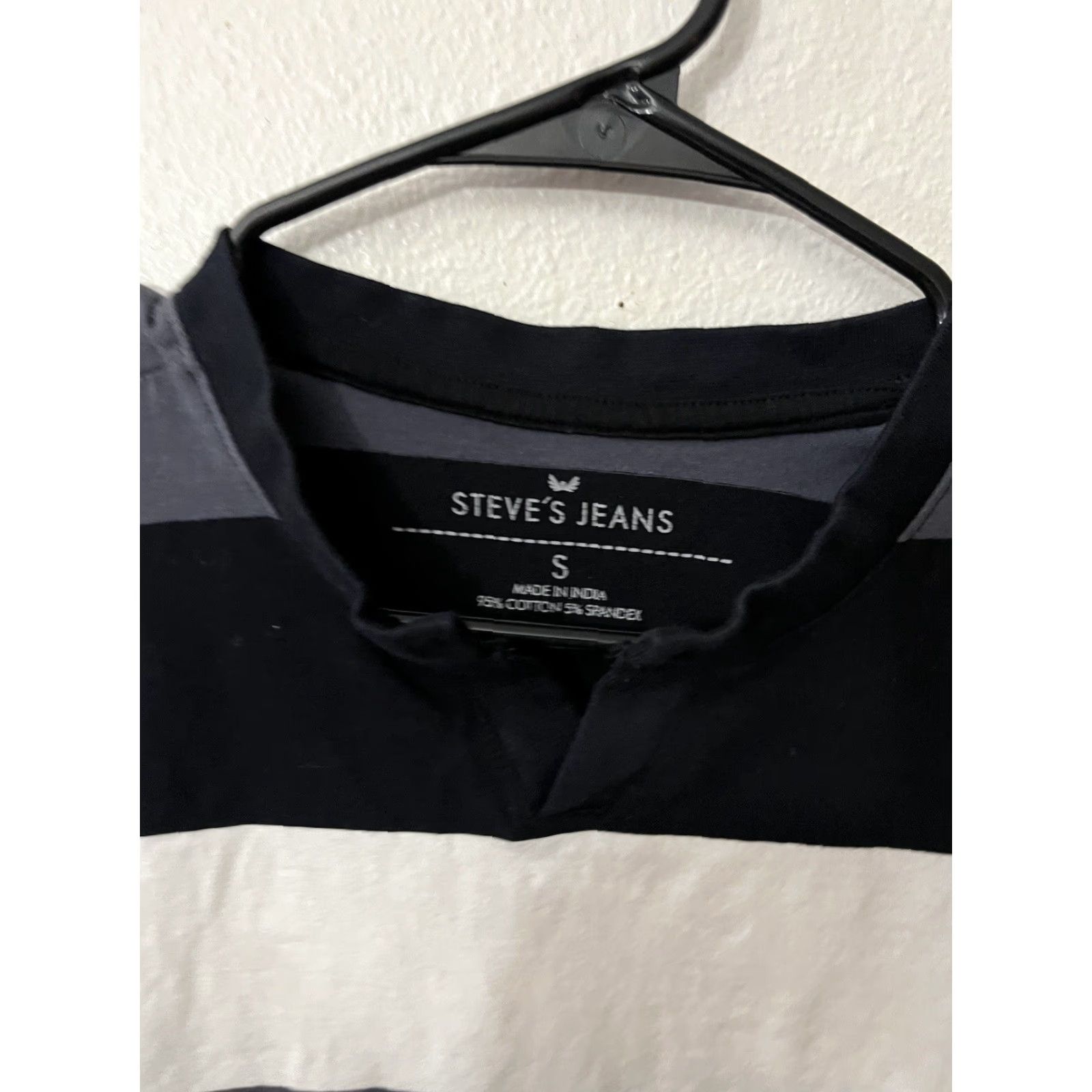Vintage Steves Jeans Mens Small Shirt Black White Grey Size US S / EU 44-46 / 1 - 2 Thumbnail