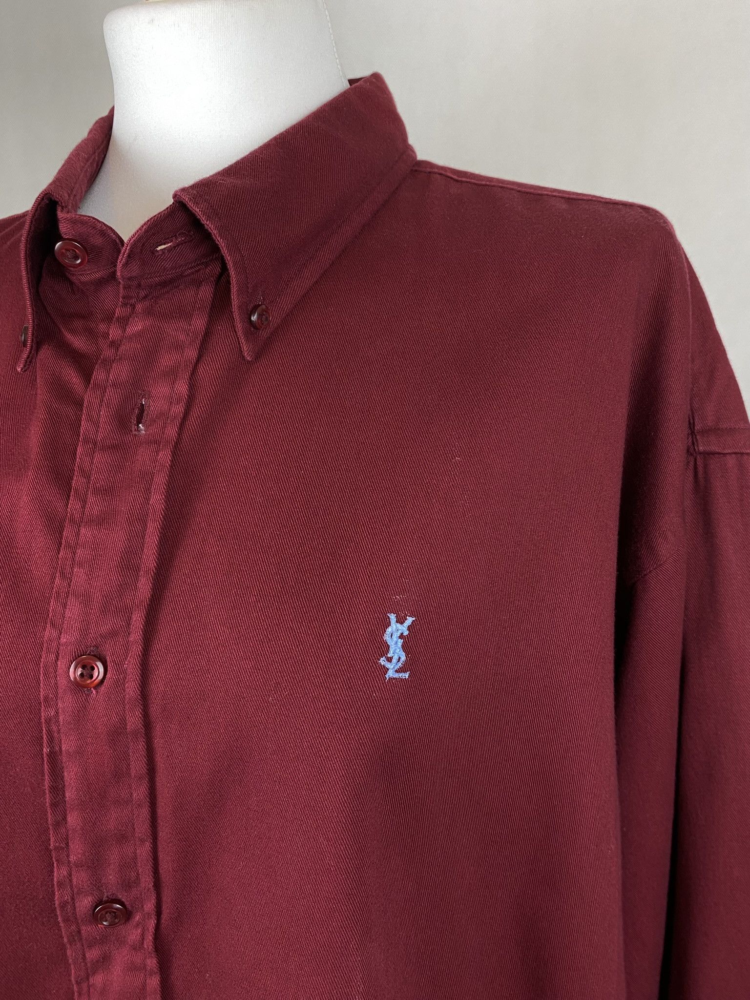 Vintage × Yves Saint Laurent yves saint lauren pour homme overshirt shirt heavy cotton Size US XL / EU 56 / 4 - 3 Thumbnail