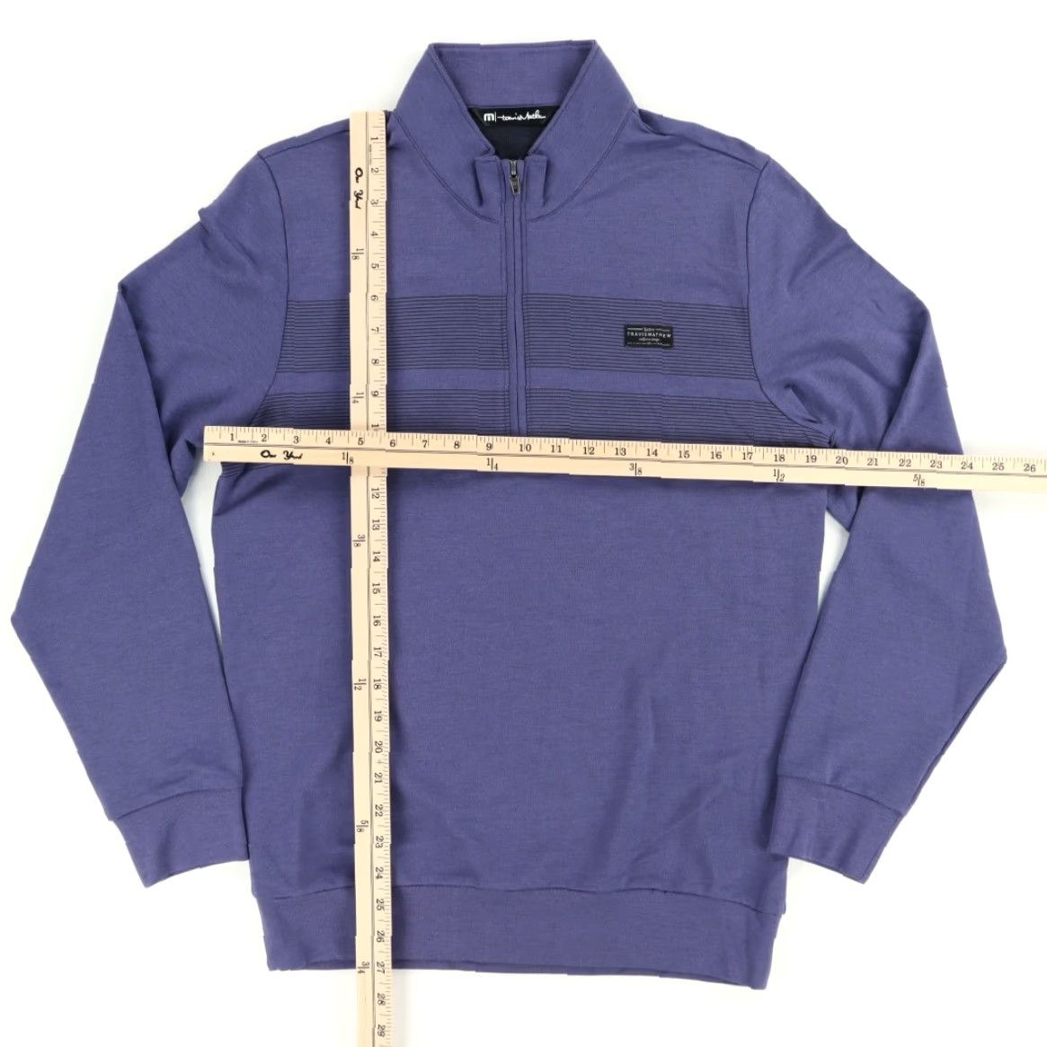 TravisMathew Travis Mathew Shirt Men Indigo 1/4 Zip Pullover Mock Neck Solid S Size US S / EU 44-46 / 1 - 3 Thumbnail