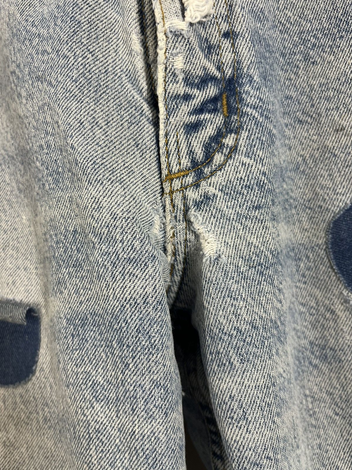 Carhartt Thrashed Patched Flannel Lined Distressed Jeans Size US 32 / EU 48 - 12 Thumbnail