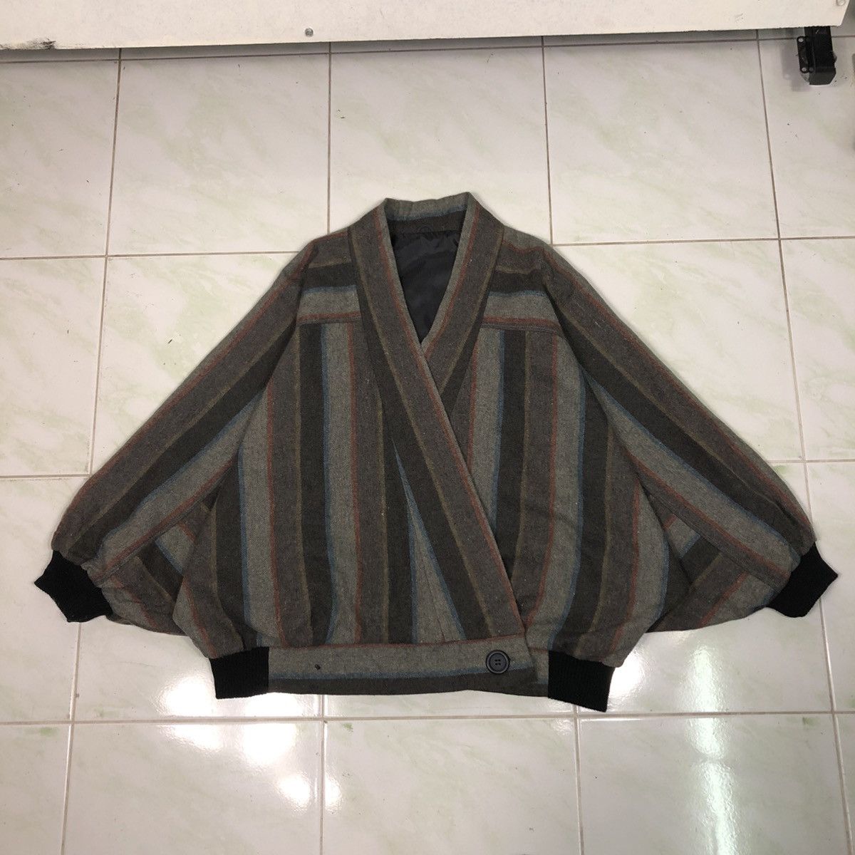 Issey Miyake 💥VINTAGE BOMBER CARDIGAN JACKET STRIPED JAPAN Size US M / EU 48-50 / 2 - 1 Thumbnail