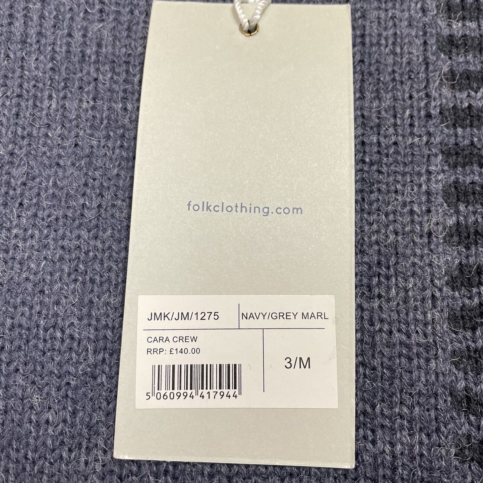 Folk Folk Clothing Jumper Navy Marl Cara Crew Wool Blend 3 Medium Size US M / EU 48-50 / 2 - 3 Thumbnail