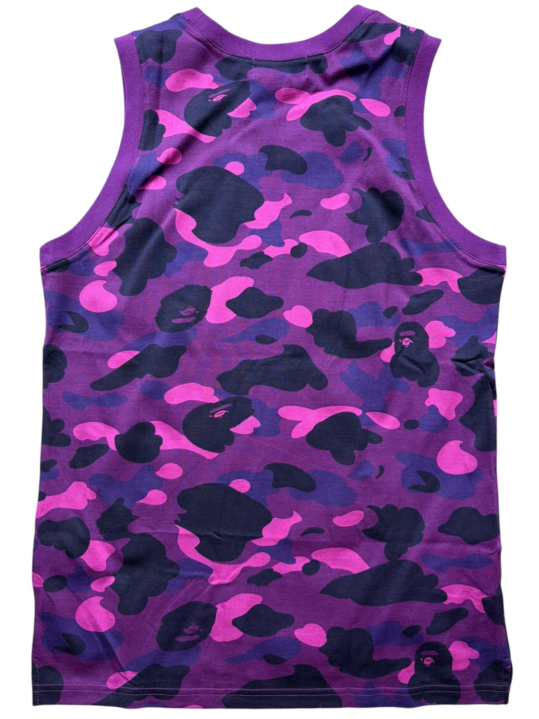 Bape Bape Purple Camo White College Logo Sleeveless Tank Top Size US S / EU 44-46 / 1 - 2 Thumbnail