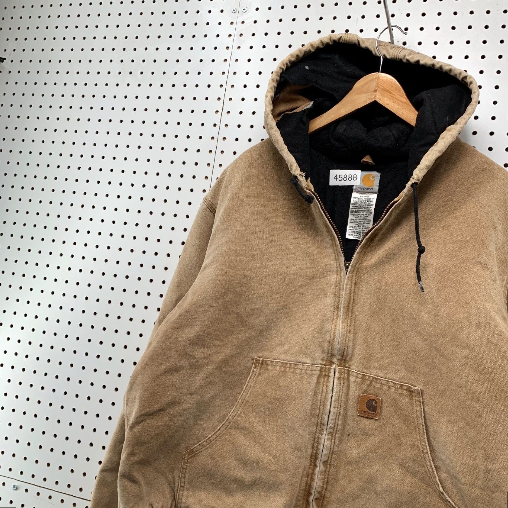 Carhartt VINTAGE Carhartt Jacket Mens XL Brown J130 Distressed Canvas Up Workwear Hooded Size US XL / EU 56 / 4 - 4 Thumbnail