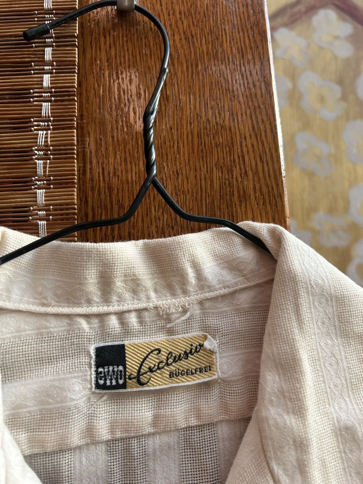 Vintage Vintage 60s West German Open Collar Rockabilly Jaquard Shirt Size US S / EU 44-46 / 1 - 5 Thumbnail