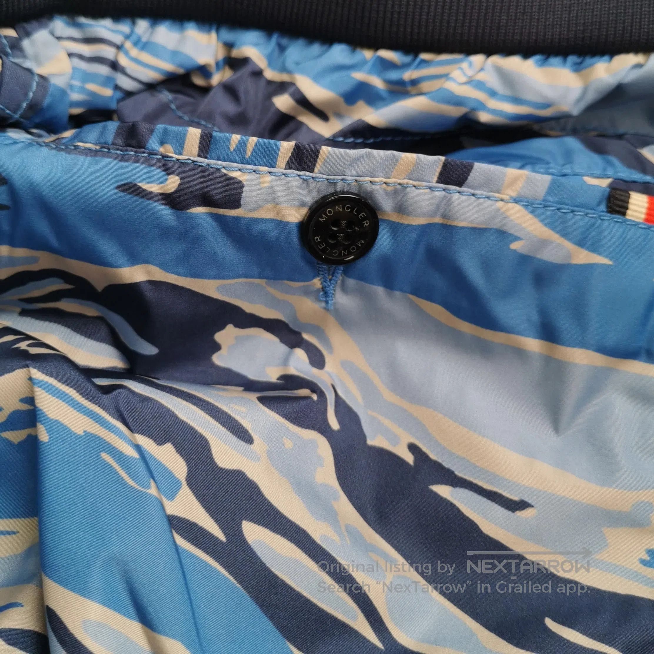 Moncler Moncler Blue Camo Print L/50 Track Pants. Size US 34 / EU 50 - 1 Thumbnail