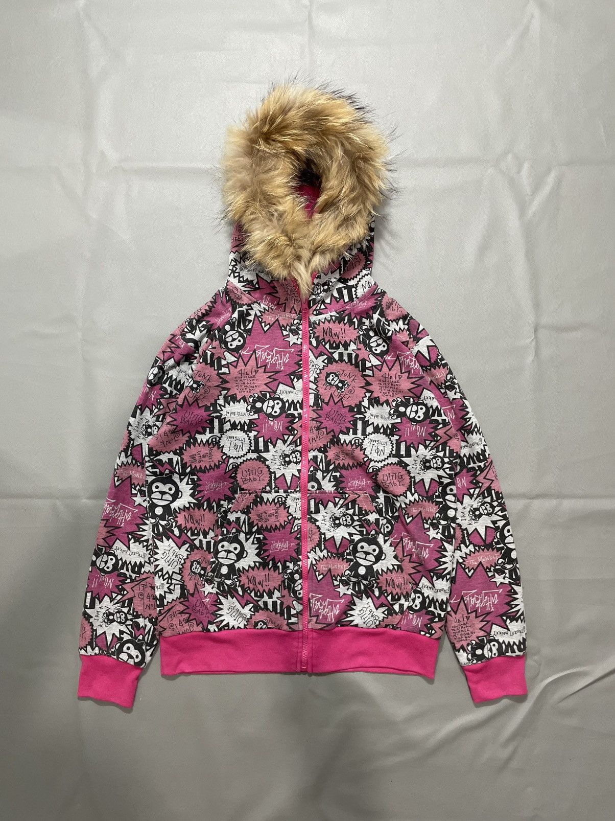 Hysteric Glamour Hyper Primates Zip Fur Hoodie ifsix Lgb style Size US M / EU 48-50 / 2 - 1 Thumbnail