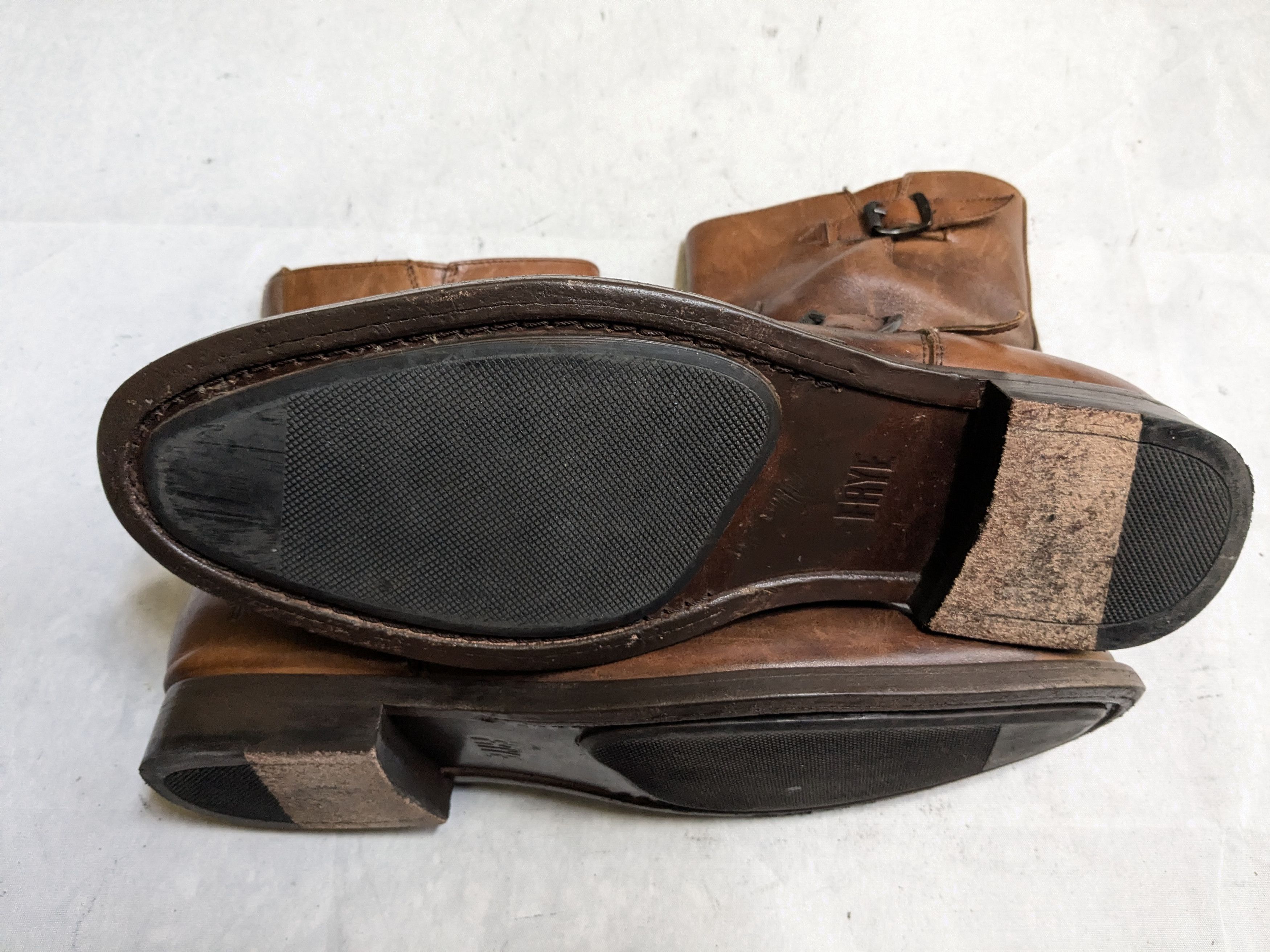 Frye Frye Engineer Boots Brown 11 D Stepas Buckle Leather Size US 11 / EU 44 - 15 Thumbnail