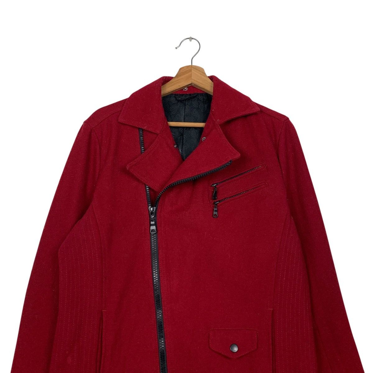 semanticdesign SEMANTIC DESIGN Asymmetrical Double Collar Jacket #2173-C96 Size US L / EU 52-54 / 3 - 2 Thumbnail