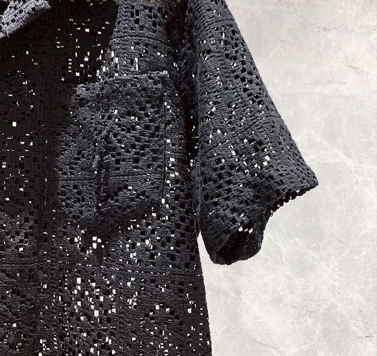 Designer Men Vintage Crochet Shirt Holiday Beach Size US M / EU 48-50 / 2 - 5 Thumbnail