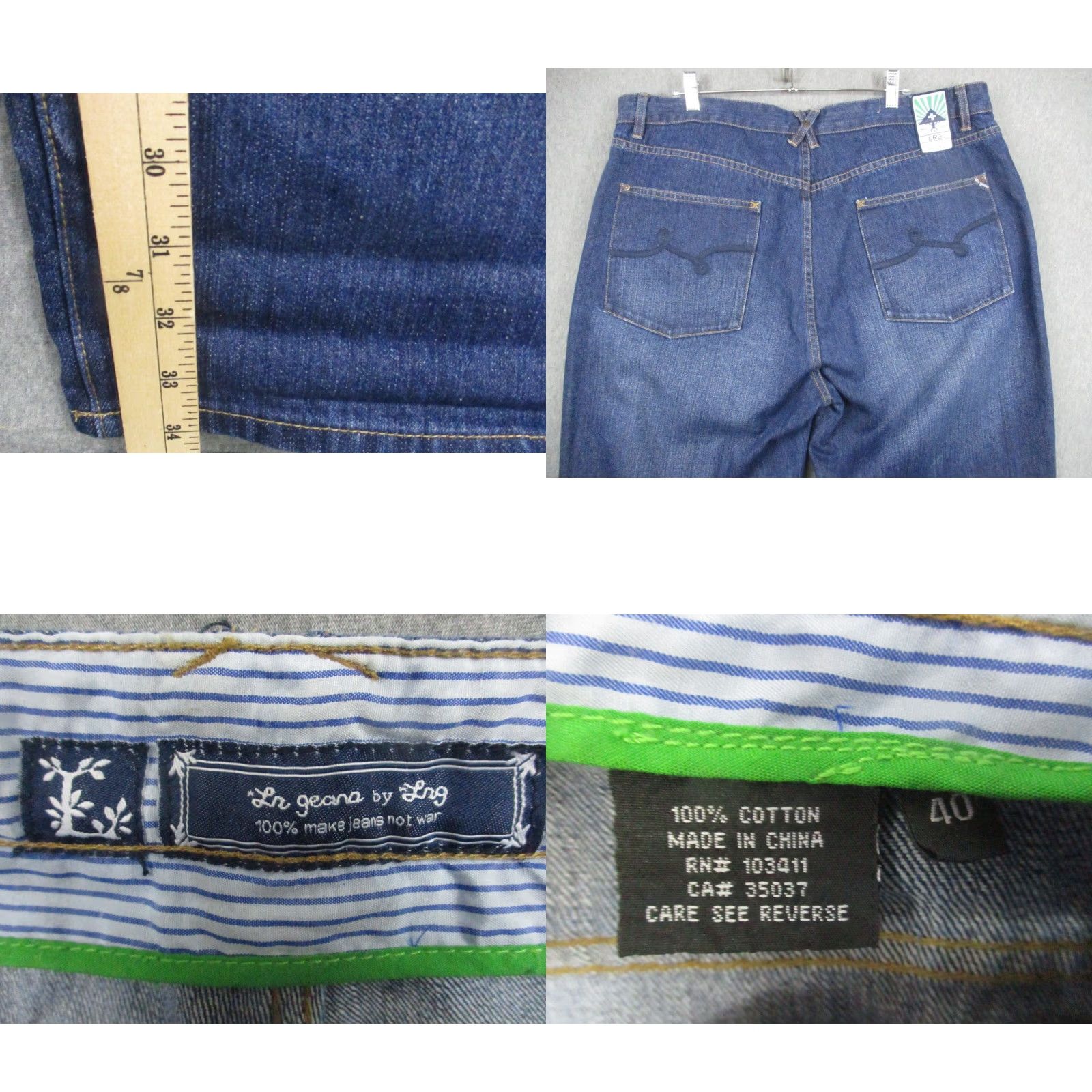 Southpole VINTAGE LRG LR Geans Jeans Mens 40x 34 Denim Baggy Y2k Southpole Style Skater Jeans Mens 40x34 Blue Denim 5-Pocket Western Classic Brand: LRG Size US 40 / EU 56 - 8 Thumbnail