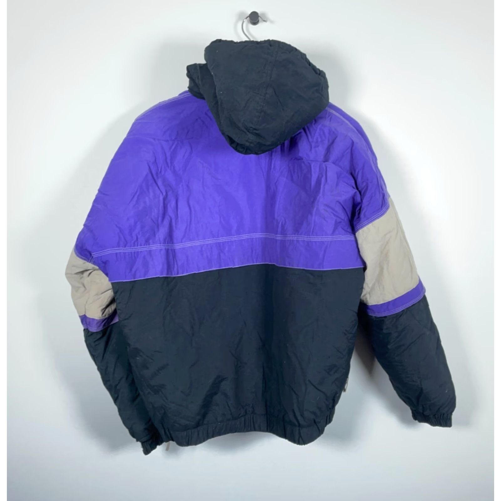 Vintage VINTAGE Canyon Guide Outfitters Jacket Mens M Purple 90s Pullover Hooded Insulated Anorak Zip Pockets Short Nylon Shell Lining Softshell coat Size US M / EU 48-50 / 2 - 2 Thumbnail